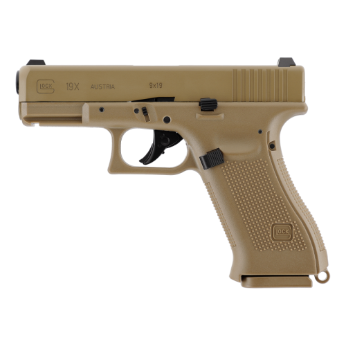 PISTOLET A PLOMB CO2 GLOCK 19X COYOTE BLOWBACK 4,5 MM BB