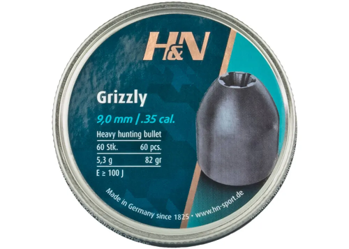 PLOMBS H&N GRIZZLY CAL.9 MM.